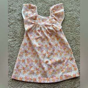Zara Girls Floral Dress in Pink & Orange Size 6